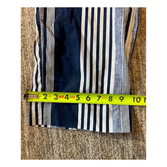 Liz Clairbourne Cotton Linen Blend Casual Womens Striped Pants Size 18 - Picture 5 of 8